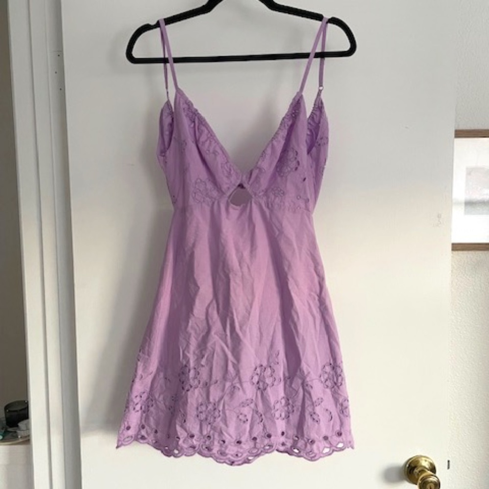 Zara violet purple eyelet sundress
